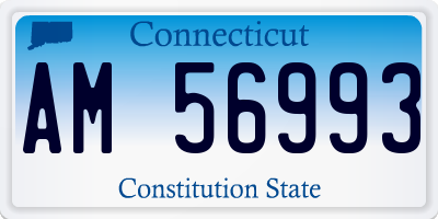 CT license plate AM56993