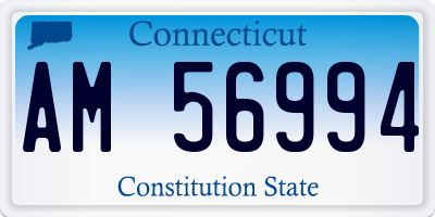 CT license plate AM56994