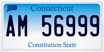 CT license plate AM56999