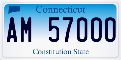 CT license plate AM57000