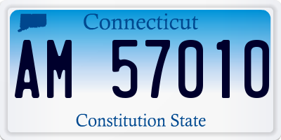 CT license plate AM57010