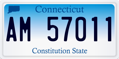 CT license plate AM57011