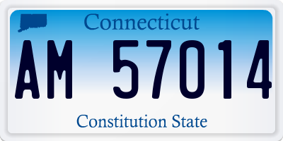 CT license plate AM57014