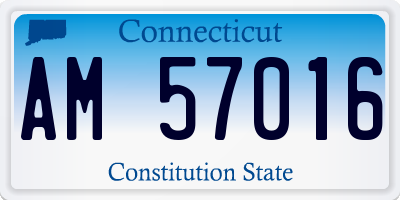 CT license plate AM57016