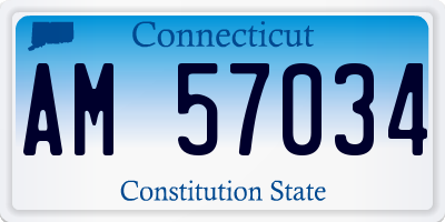CT license plate AM57034