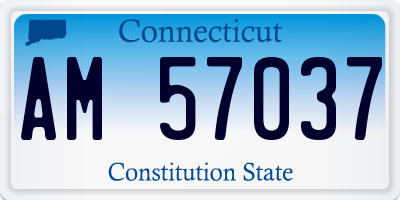 CT license plate AM57037