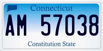 CT license plate AM57038