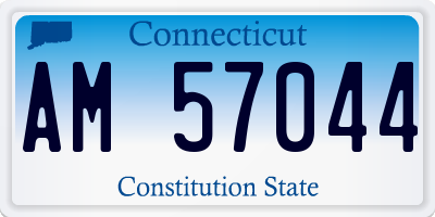 CT license plate AM57044