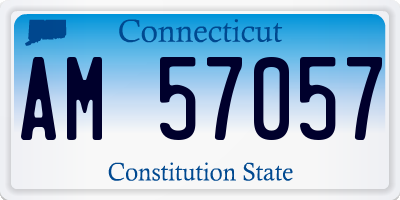 CT license plate AM57057