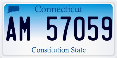 CT license plate AM57059