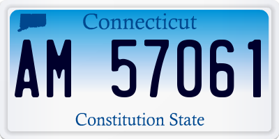 CT license plate AM57061