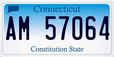 CT license plate AM57064