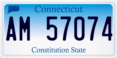 CT license plate AM57074