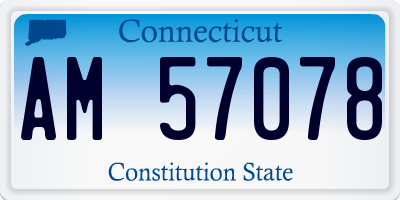 CT license plate AM57078