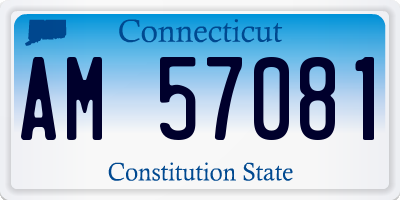 CT license plate AM57081