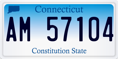 CT license plate AM57104