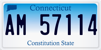 CT license plate AM57114