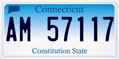 CT license plate AM57117