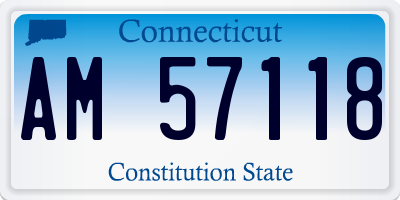 CT license plate AM57118