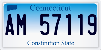 CT license plate AM57119