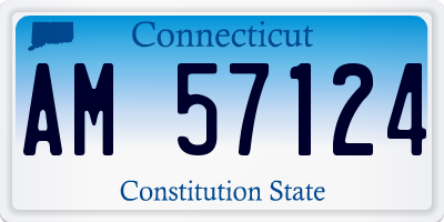 CT license plate AM57124