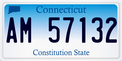 CT license plate AM57132