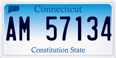CT license plate AM57134