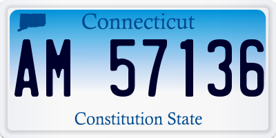 CT license plate AM57136