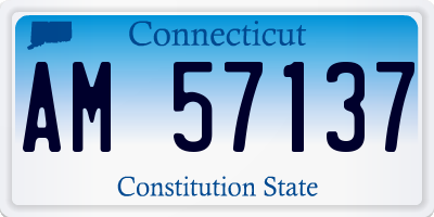 CT license plate AM57137