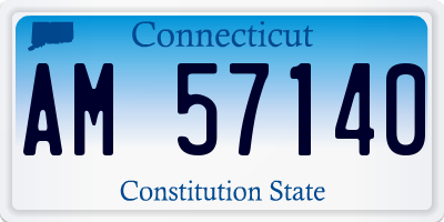 CT license plate AM57140