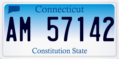 CT license plate AM57142