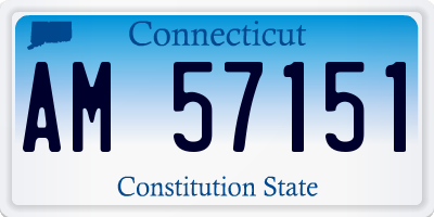 CT license plate AM57151
