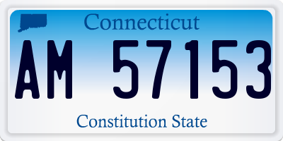 CT license plate AM57153