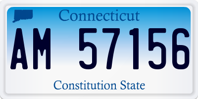 CT license plate AM57156