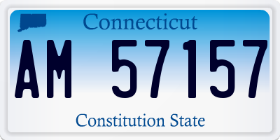 CT license plate AM57157