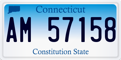 CT license plate AM57158