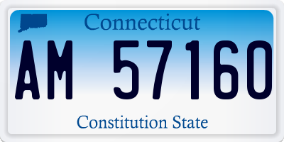CT license plate AM57160