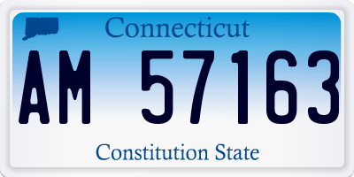 CT license plate AM57163