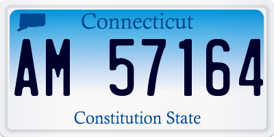 CT license plate AM57164