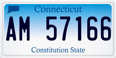 CT license plate AM57166