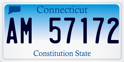 CT license plate AM57172