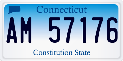 CT license plate AM57176