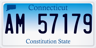 CT license plate AM57179
