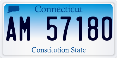 CT license plate AM57180