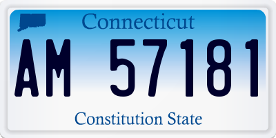 CT license plate AM57181