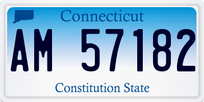 CT license plate AM57182