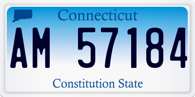 CT license plate AM57184
