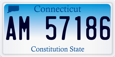 CT license plate AM57186