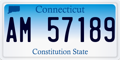 CT license plate AM57189