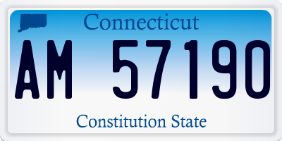 CT license plate AM57190